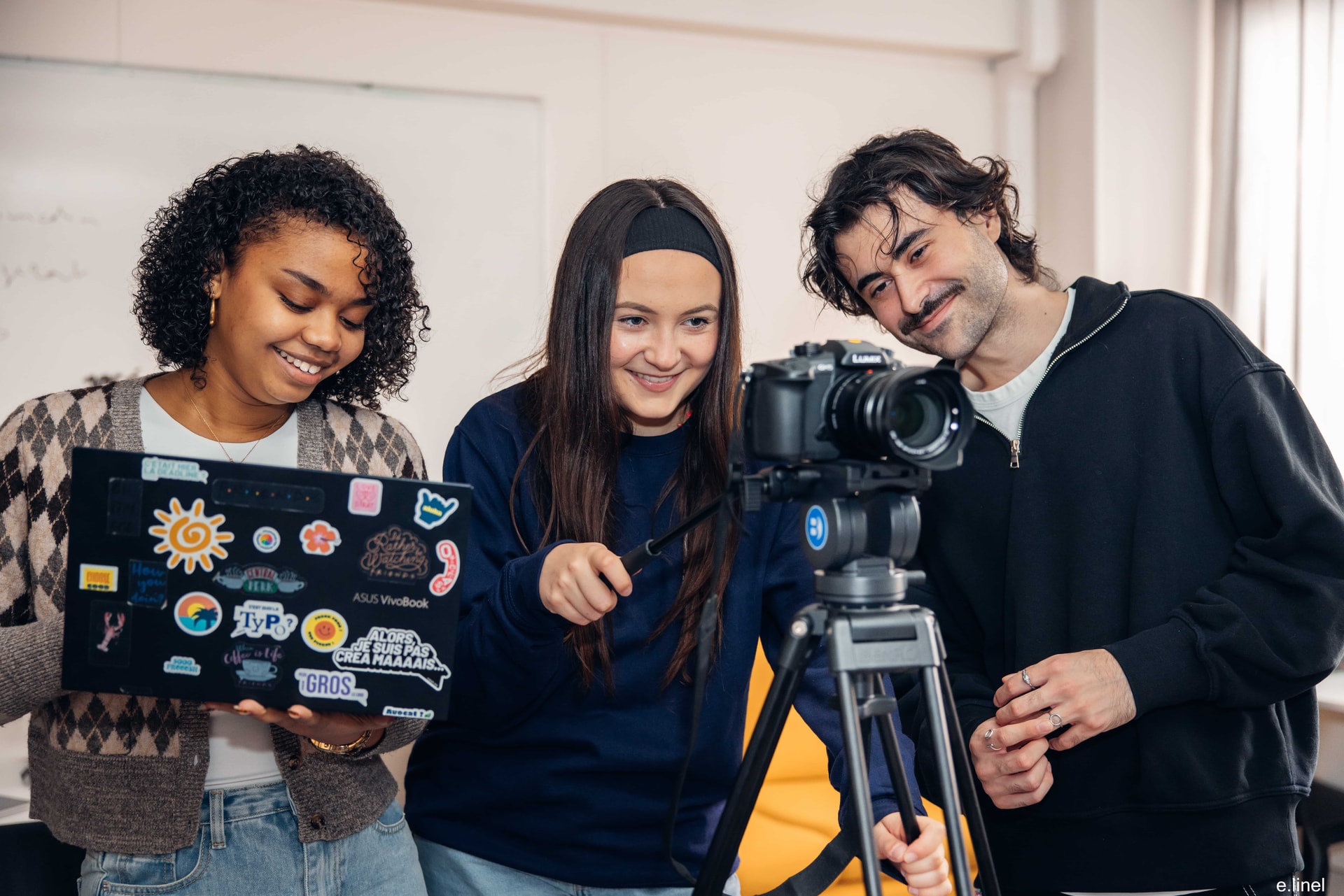Les étudiants en tournage à l'ESP Paris