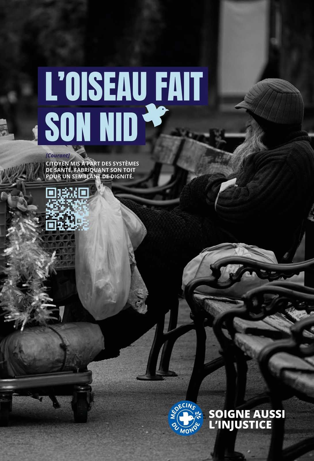 Affiche abris bus pour la compétition Médecins du Monde