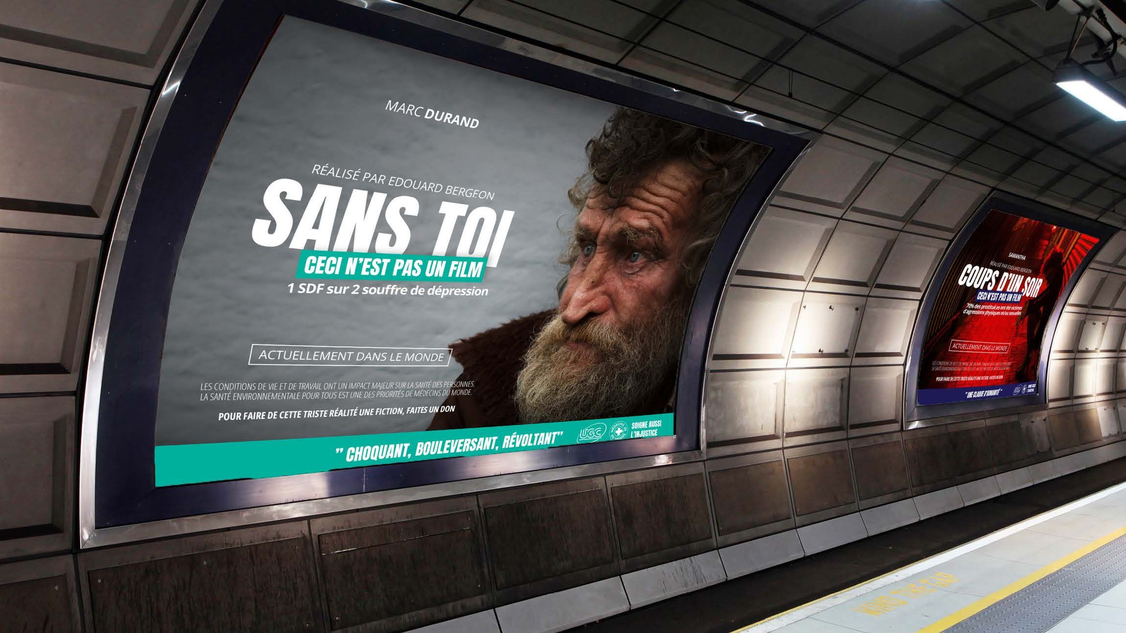 Affiche métro pour la compétition Médecins du Monde