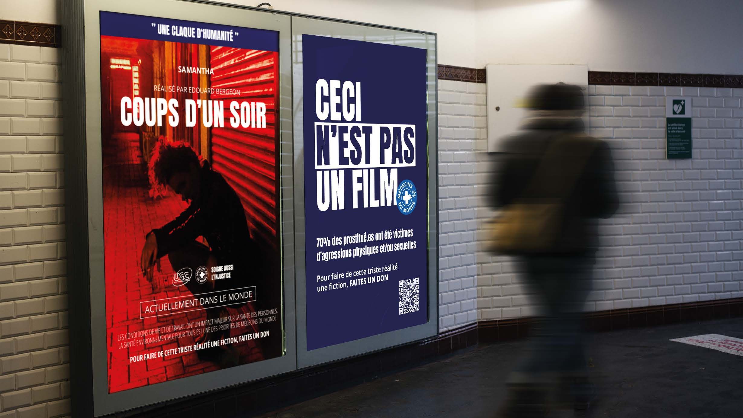 Affiche métro pour la compétition Médecins du Monde