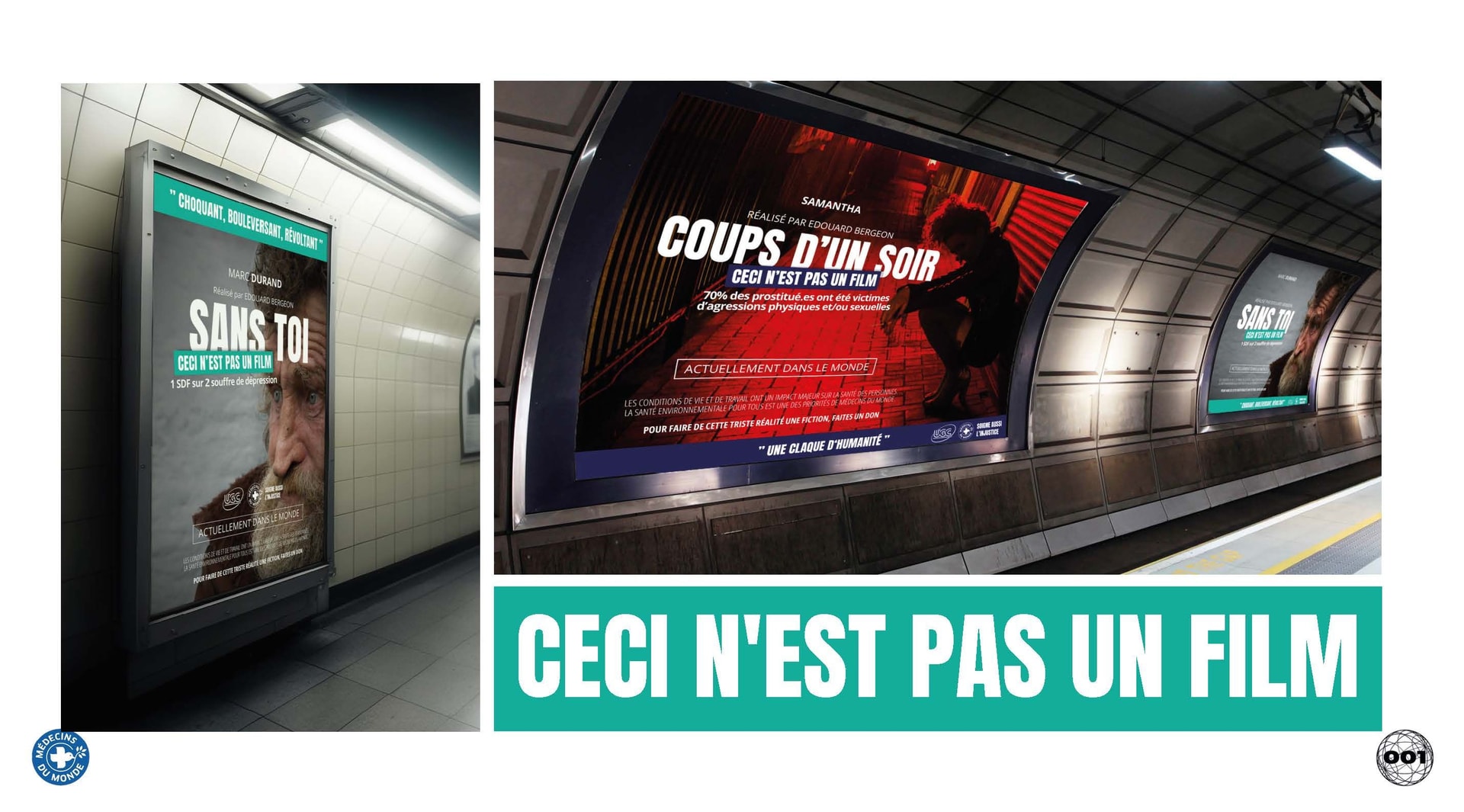 Affiche métro pour la compétition Médecins du Monde