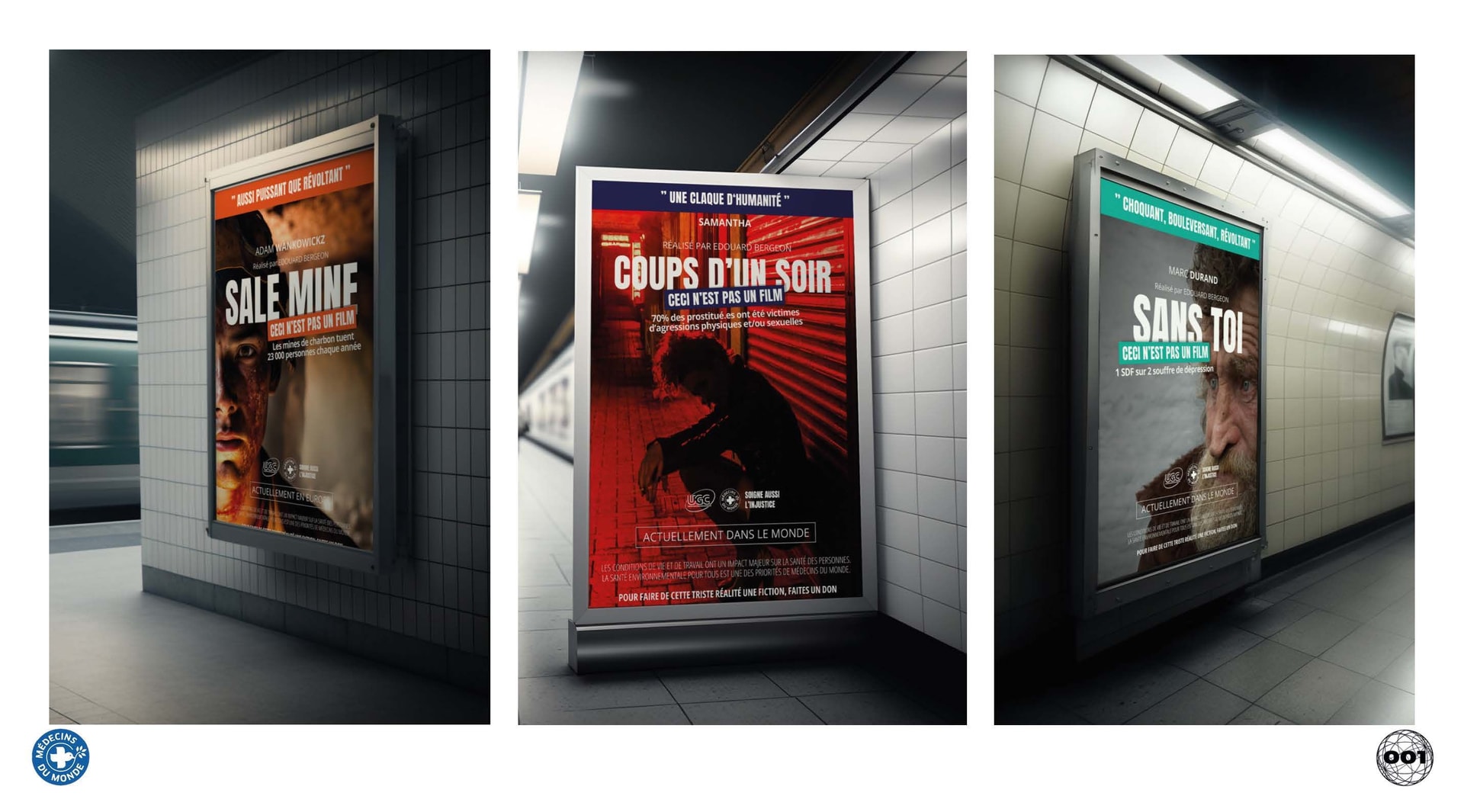 Affiche métro pour la compétition Médecins du Monde