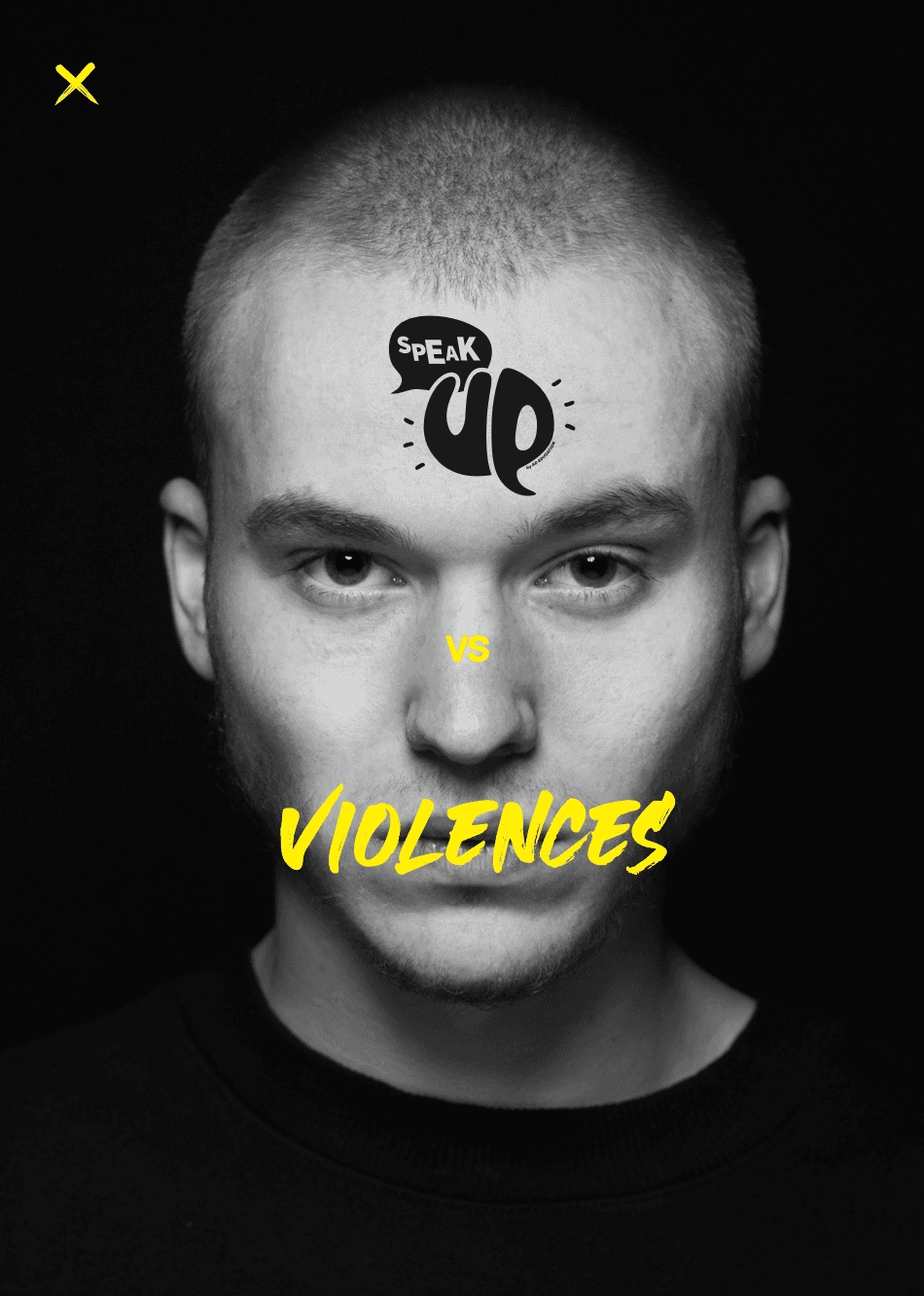 affiche du programme speak up, un dispositif qui lutte contre les violences