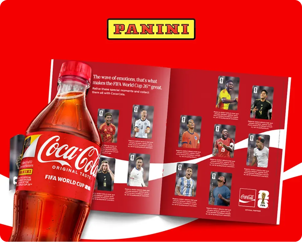 Collaboration Coca Cola Panini - coupe du monde FIFA 2026