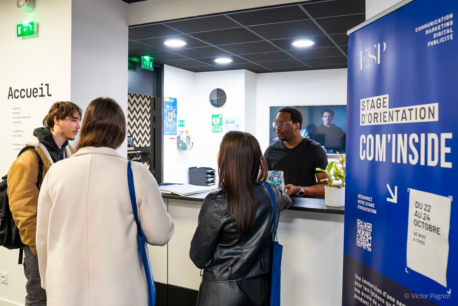 L'accueil du campus de l'ESP Bordeaux