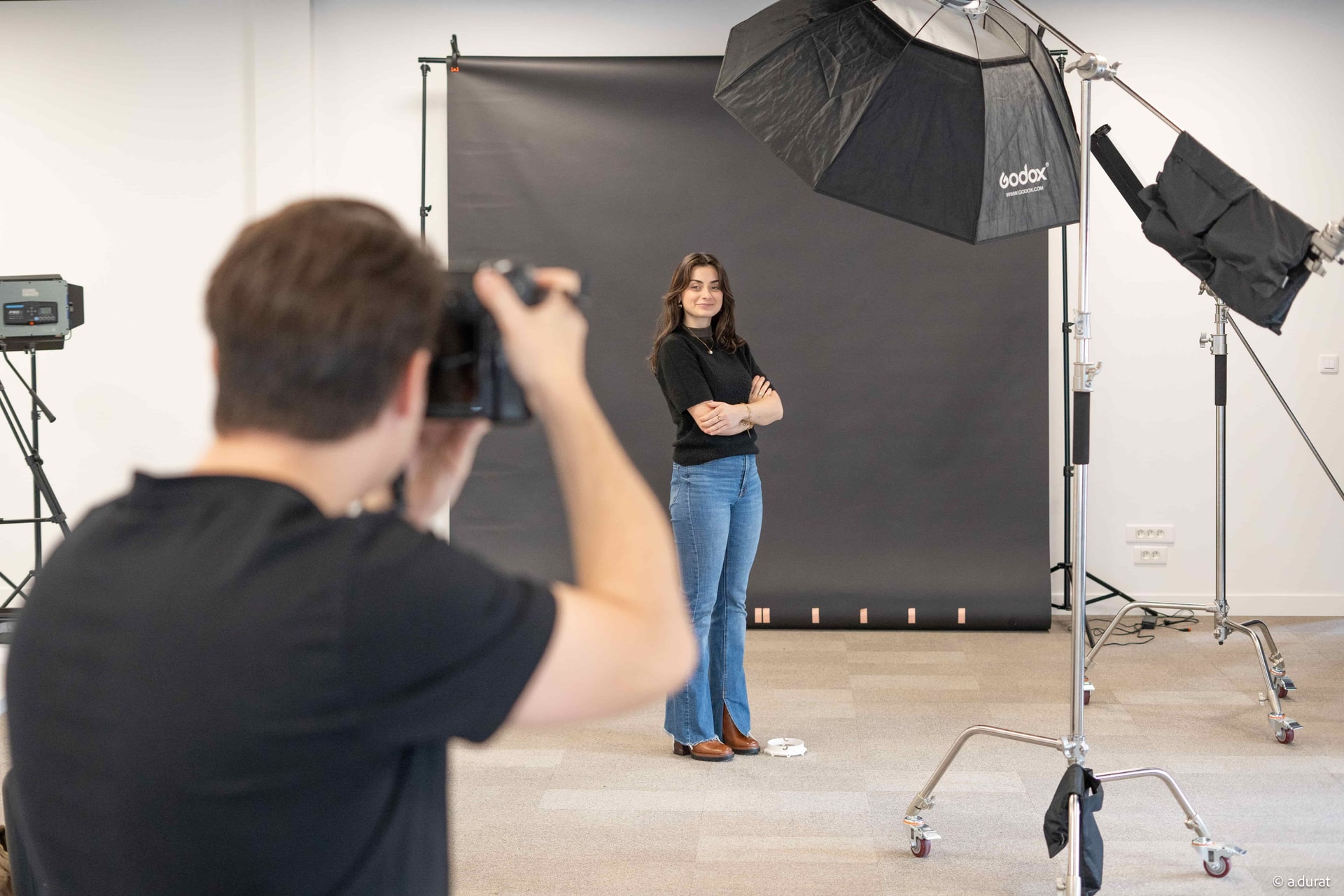 Shooting photo professionnelle d'une étudiante de l'ESP Lille