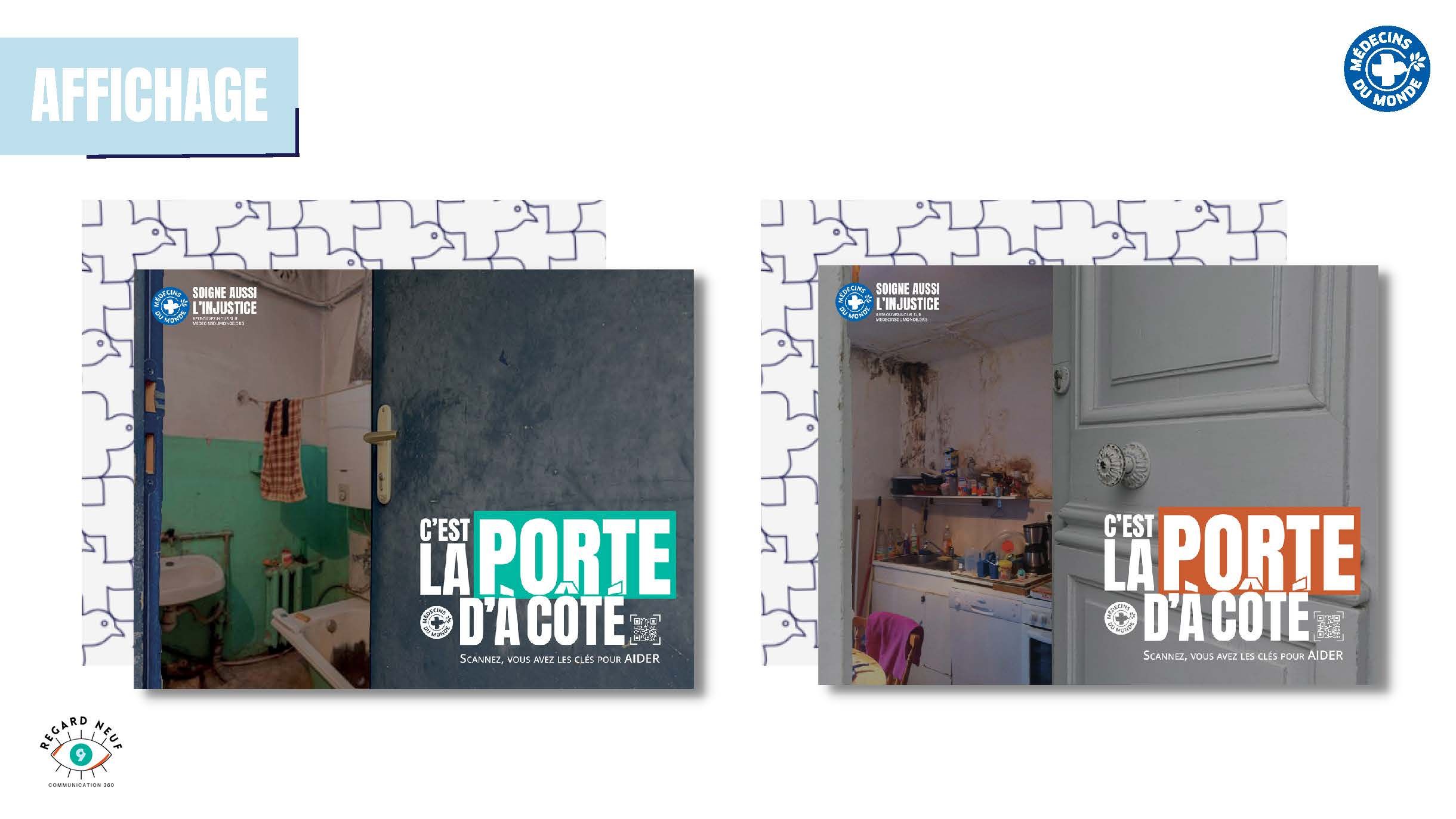 les affiches pour la compétition pour Médecins du Monde.