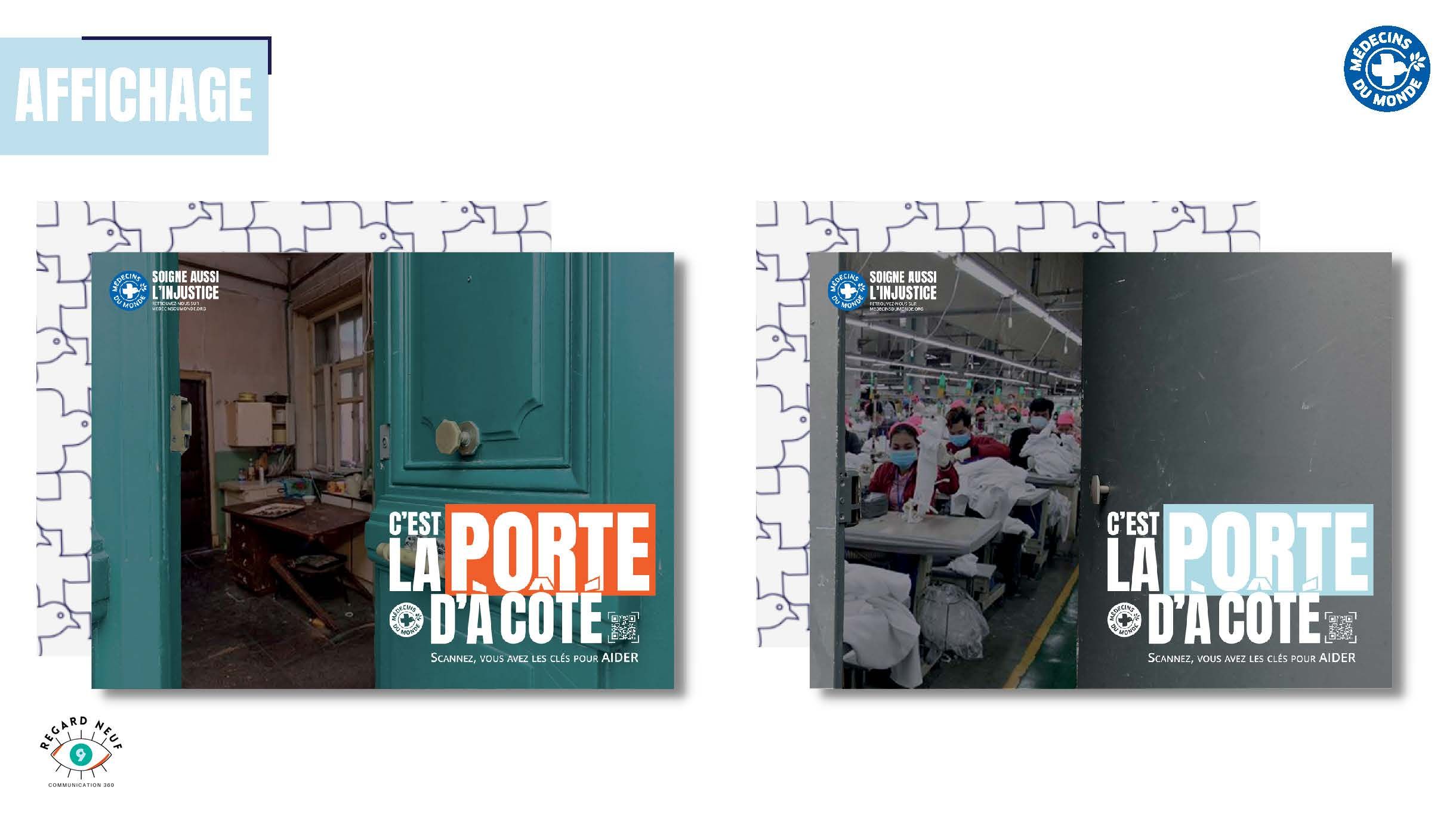 les affiches pour la compétition pour Médecins du Monde.