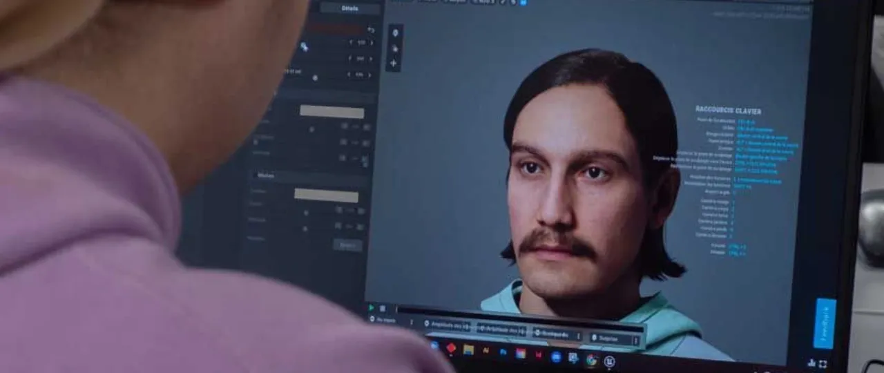 Une étudiante en cours d'animation 3D