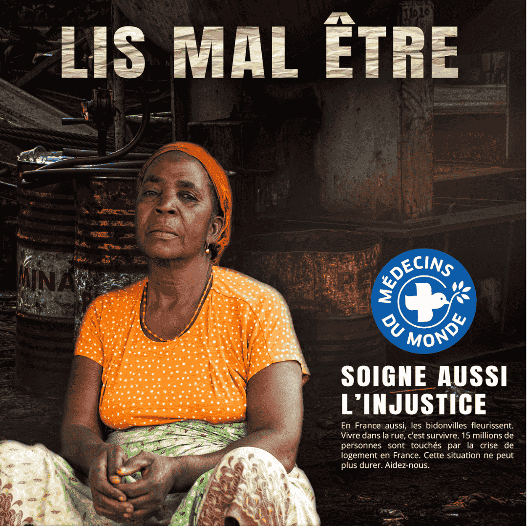 Les pots réseaux sociaux pour la compétition pour Médecins du Monde.