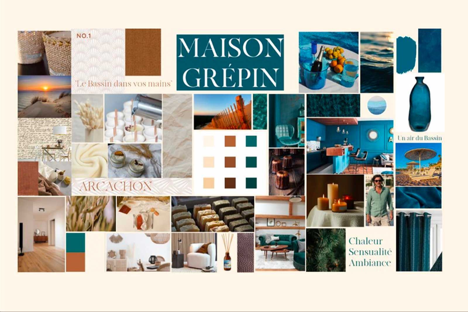 Les étudiants ont réalisés un moodboard pour leurs sites web