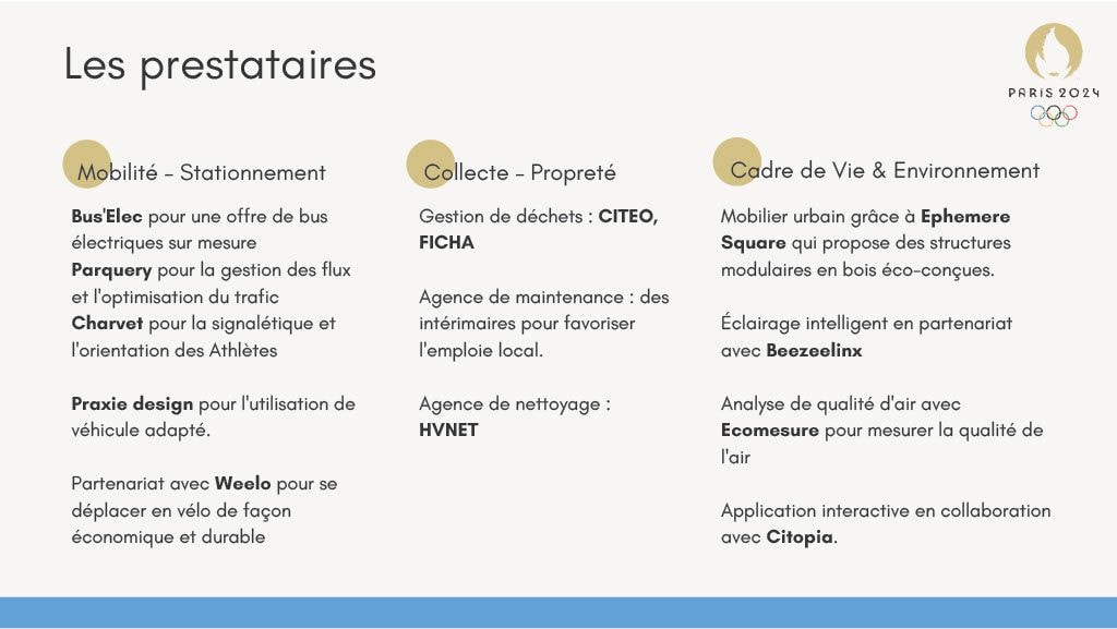 Projet Jeux olympiques RSE