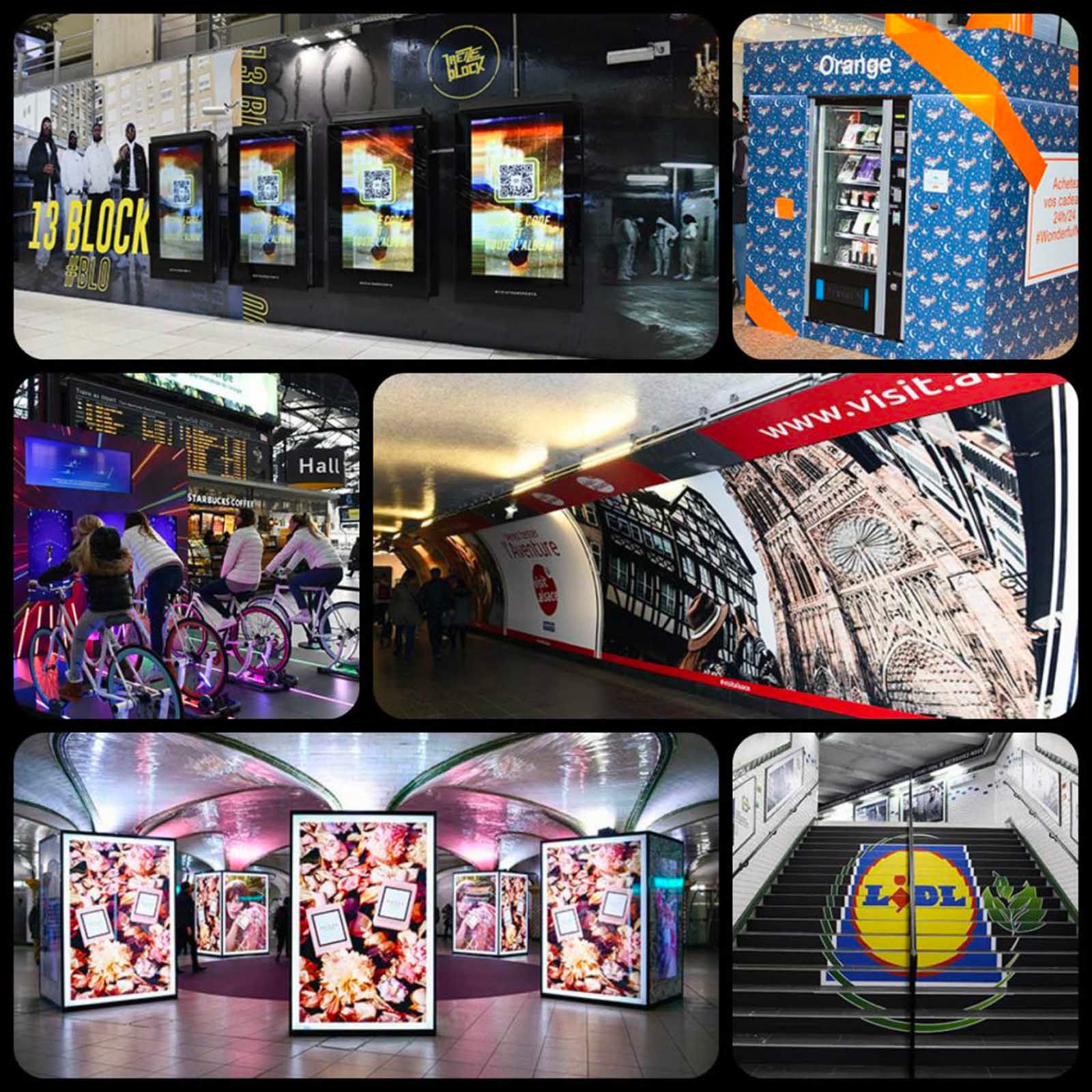 Mockup de visuel de publicité dans le métro parisien