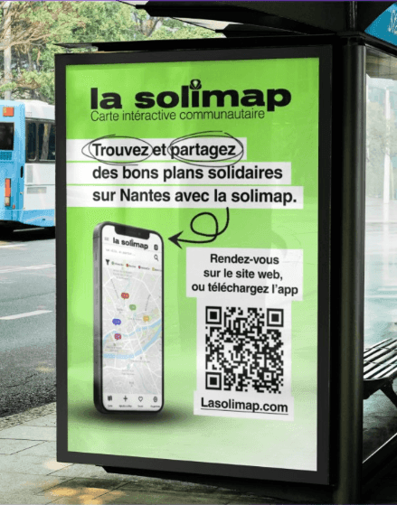 Mockup affiche créé par nos étudiants Nantais pour un projet solidaire