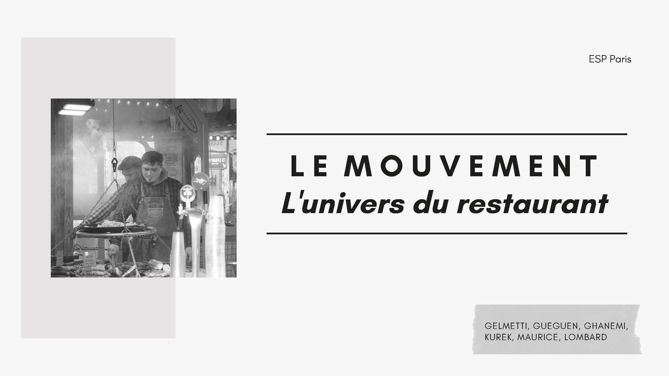 L'univers du restaurant